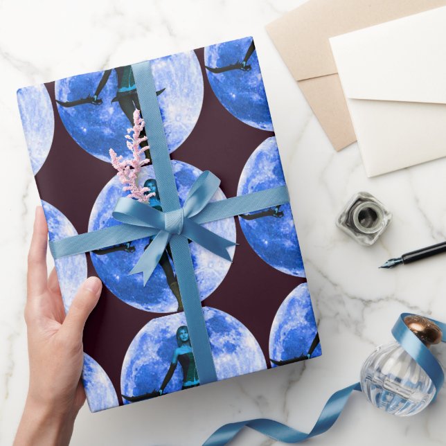 Papel De Presente Blue Moon Wraptor Paper (Presentear)