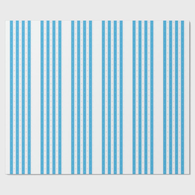 Papel De Presente Blue Stripe Snowflake Seamless Winter Pattern (Aberto)