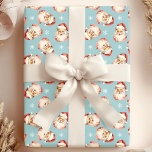 Papel De Presente Blue Vintage Santa Claus Face Watercolor<br><div class="desc">Enrole seus presentes em alegria festiva com nosso Blue Vintage Papai Noel Face Watercolor Wrapping Paper! Este charmoso design apresenta ilustrações nostálgicas de aquarela de Papai Noel em um fundo vibrante, enfeitado com flocos de neve delicados. Perfeito para adicionar um toque de charme de vintage aos presentes de férias, este...</div>
