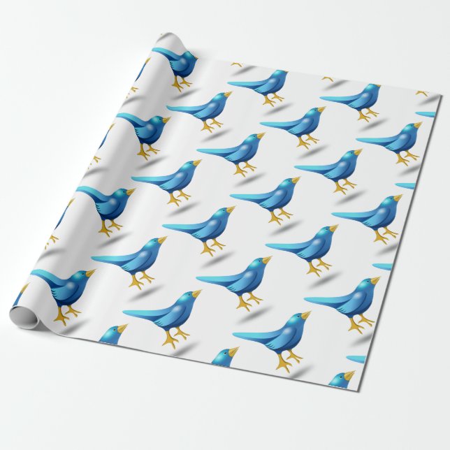 Papel De Presente Bluebird (Desenrolado)