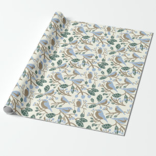 Papel De Presente Bluebird e Blueberry