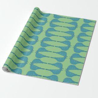 Papel De Presente Bluebird listrado