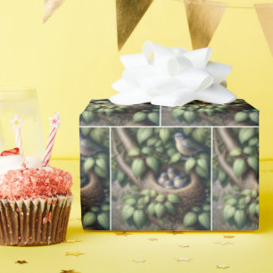 Papel De Presente Bluebird No Nest