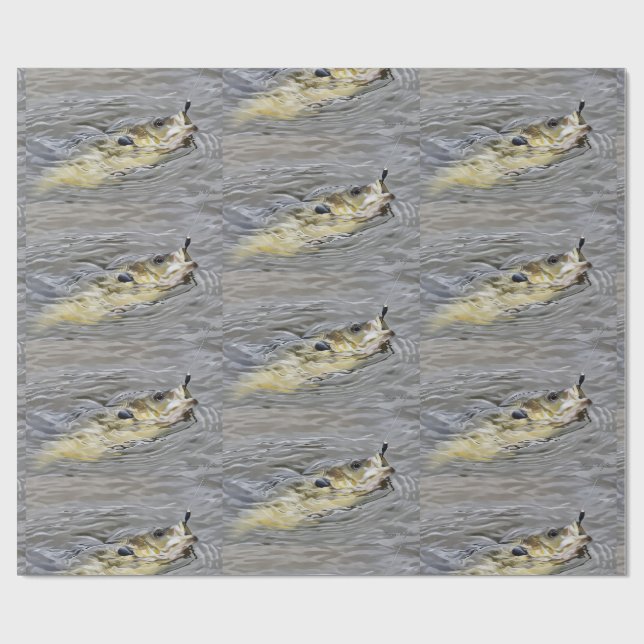 Papel De Presente Bluegill Pega A Pesca Do Isco (Aberto)