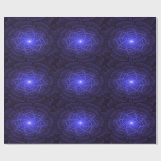 Papel De Presente BlueLotus Fractal Flower Wrapping Paper