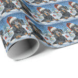 Papel De Presente Bluetick Coonhound Winter Wonderland Christmas<br><div class="desc">Este design festivo captura o espírito alegre da época de férias, apresentando um adorável filhote vestindo um chapéu de Papai Noel. O cachorro está aninhado numa terra maravilhosa de inverno, completo com um boneco de neve, uma árvore de Natal decorada, e presentes lindamente envoltos. Os flocos de neve caem suavemente,...</div>