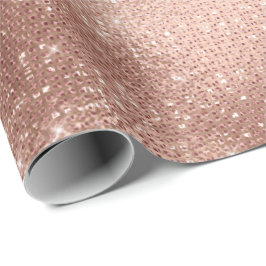 Papel De Presente Blush de Rosa de metal Skinny Spark Delicate Brida
