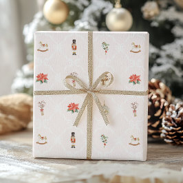 Papel De Presente Blush Pink Coquette Christmas