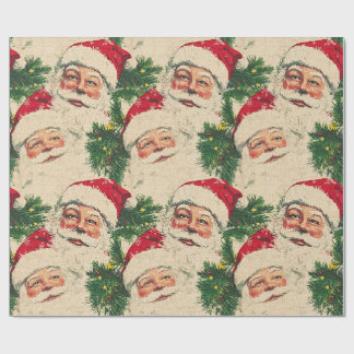Papel De Presente Boas-vindas aos Papais noeis clássicos