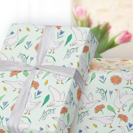 Papel De Presente Bobo Goose Party Green