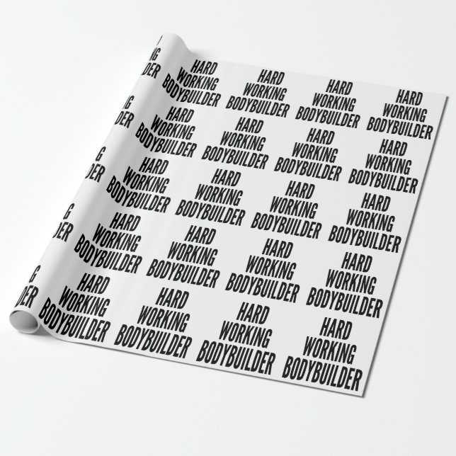 Papel De Presente Bodybuilder de Trabalho do duro (Desenrolado)