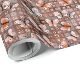 Papel De Presente Boho Butterflies Boho Style Patterno