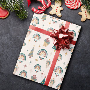 Papel De Presente Boho Christmas
