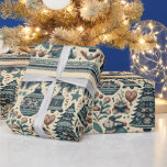 Papel De Presente Boho Christmas Pattern<br><div class="desc">Enrole seus presentes com elegância acolhedora nesta temporada de festas! Este papel de embrulho inspirado em boho apresenta um charmoso padrão de Natal estilo tricotado em uma paleta suave e suja de beges, blues e castanhos. Adorada com símbolos caprísicos como árvores de Natal, ornamentos delicados e coelhos brincalhões, ela mistura...</div>