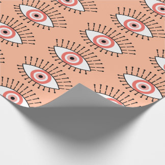 Papel De Presente Boho Coral, cor-de-rosa, Mau, com padrão