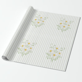 Papel De Presente Boho Daisy Silly Goose Sage Green Baby Shower