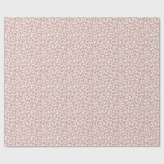 Papel De Presente Boho Dusty Rose Leopard Print 