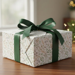 Papel De Presente Boho Flor Silvestre 