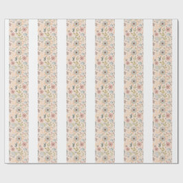 Papel De Presente Boho Floral Wrapping Paper Pattern-Cute Aesthetic