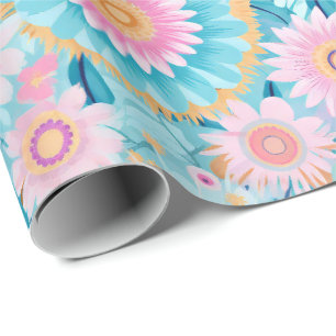 Papel De Presente Boho fofo pastel