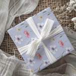 Papel De Presente Boho Liilac Wildflower Watercolor<br><div class="desc">Apresentando nosso belo design de cor d'água,  perfeito e original,  meticulosamente modelado no âmbito criativo do nosso estúdio. Flores silvestres deliciadas dispostas em um padrão perfeito encantador,  tornando-o ideal para casamentos,  aniversários,  aniversários e além.</div>