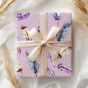 Papel De Presente Boho Púrpura, Pia-Rosa