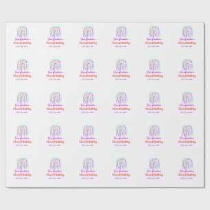Papel De Presente Boho Rainbow, um aniversário de crianças brilhante