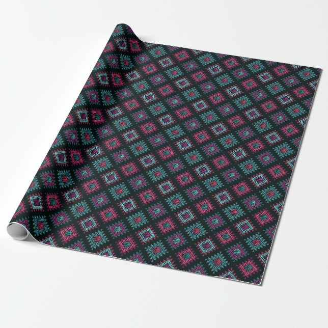 Papel De Presente Boho Spirit: Étnica Tribal Sem Olhos (Desenrolado)