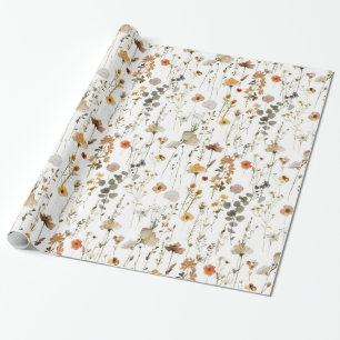 Papel De Presente Boho Wildflower