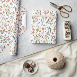 Papel De Presente Boho Wildflower