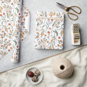 Papel De Presente Boho Wildflower