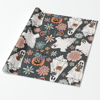 Papel De Presente BohoWeen Halloween Ghosts