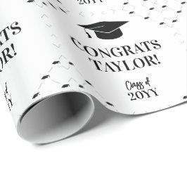 Papel De Presente Boina de Formatura Clássica Personalizada