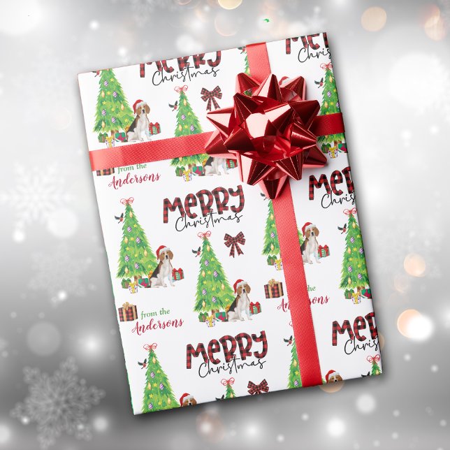 Papel De Presente Bola-branca, pássaro e árvore de Natal (Criador carregado)