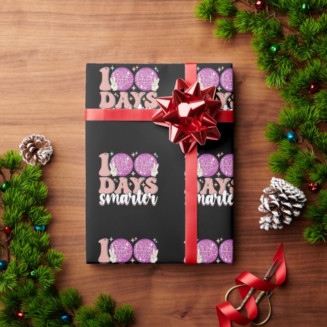 Papel De Presente Bola de Discoteca 100 Dias Mais Inteligente 100º D (Presente de Natal)