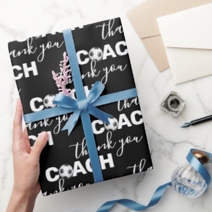 Papel De Presente Bola de futebol - Treinador Obrigado