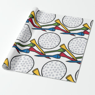 Papel De Presente Bola de Golfe e Camisetas