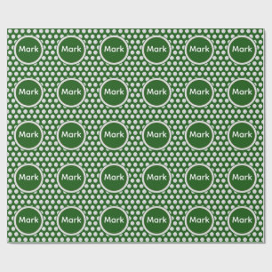 Papel De Presente Bola de golfe espalhada em um fundo verde