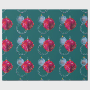 Papel De Presente Bola de Ornamento de Árvore Verde Disco