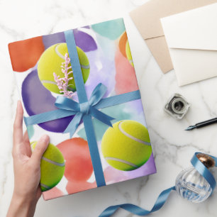 Papel De Presente Bola de tênis em fundo abstrato