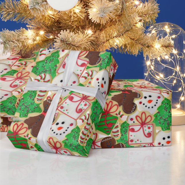 Papel De Presente Bolachas de Açúcar de Natal (Feriados)