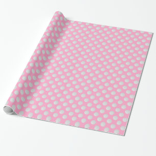 Papel De Presente Bolas Brancas de Golfe no Rosa do Cravo