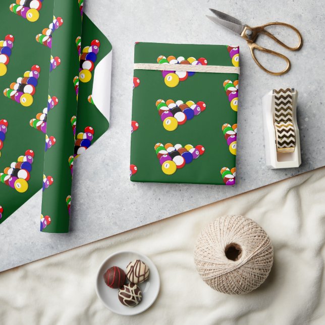 Papel De Presente Bolas de Bilhar (Artesanato)