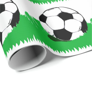 Papel De Presente Bolas de futebol em papel de quebra-cabeça