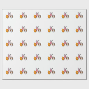 Papel De Presente Bolas de Páscoa Basquetebol Basebol Futebol Menino