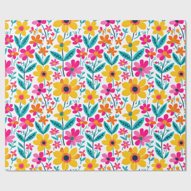 Papel De Presente Bold Bloom  (Aberto)