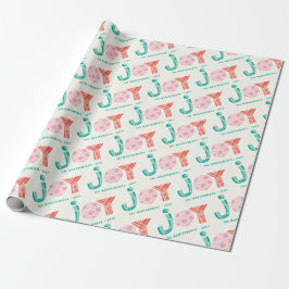 Papel De Presente Bold Chunky Geométrico Joy Dots Colorful Holiday