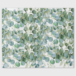 Papel De Presente Bold Eucalyptus Wrapping Paper – Trendy Greenery 