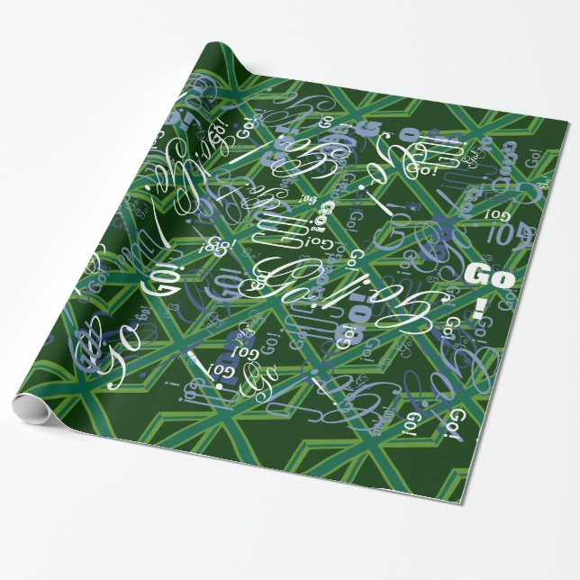 Papel De Presente Bold Forest Green Union Jack (Desenrolado)