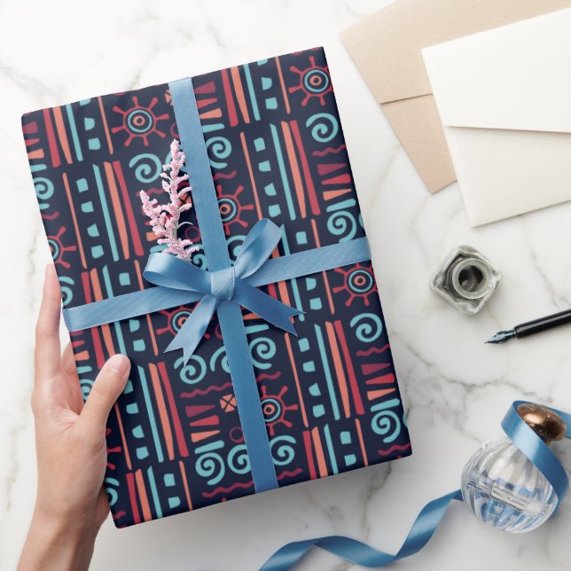 Papel De Presente Bold Luxurioso Romântico Feliz Aniversário (Presentear)